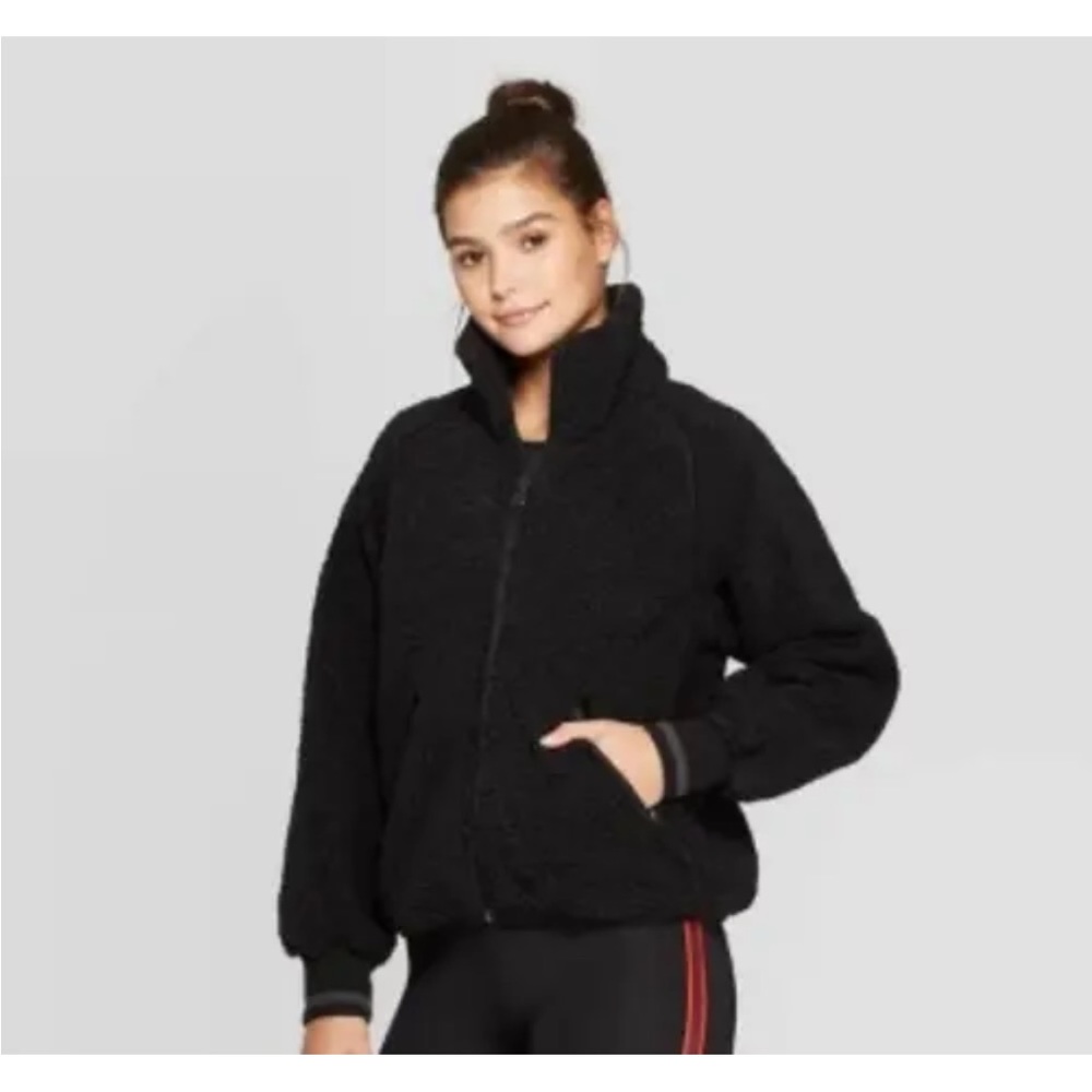 Joy lab  Women's Sherpa Full Zip Jacket‎ w/ Pockets-JoyLab -S520/541